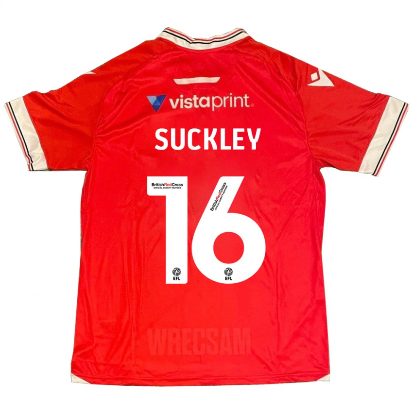 Gyermek Ava Suckley #16 Piros Hazai Jersey 2023/24 Mez Póló Ing