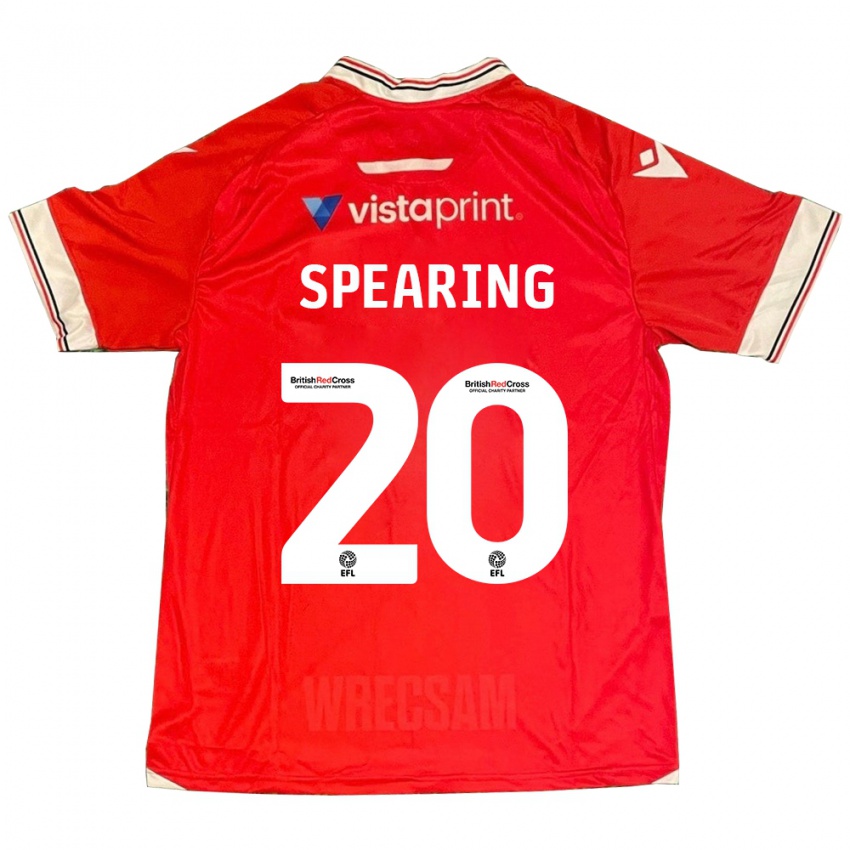 Gyermek Natasha Spearing #20 Piros Hazai Jersey 2023/24 Mez Póló Ing