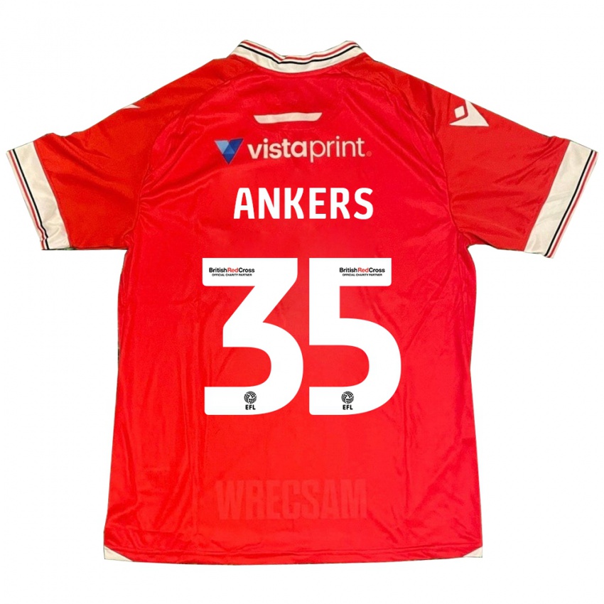 Gyermek Chloe Ankers #35 Piros Hazai Jersey 2023/24 Mez Póló Ing