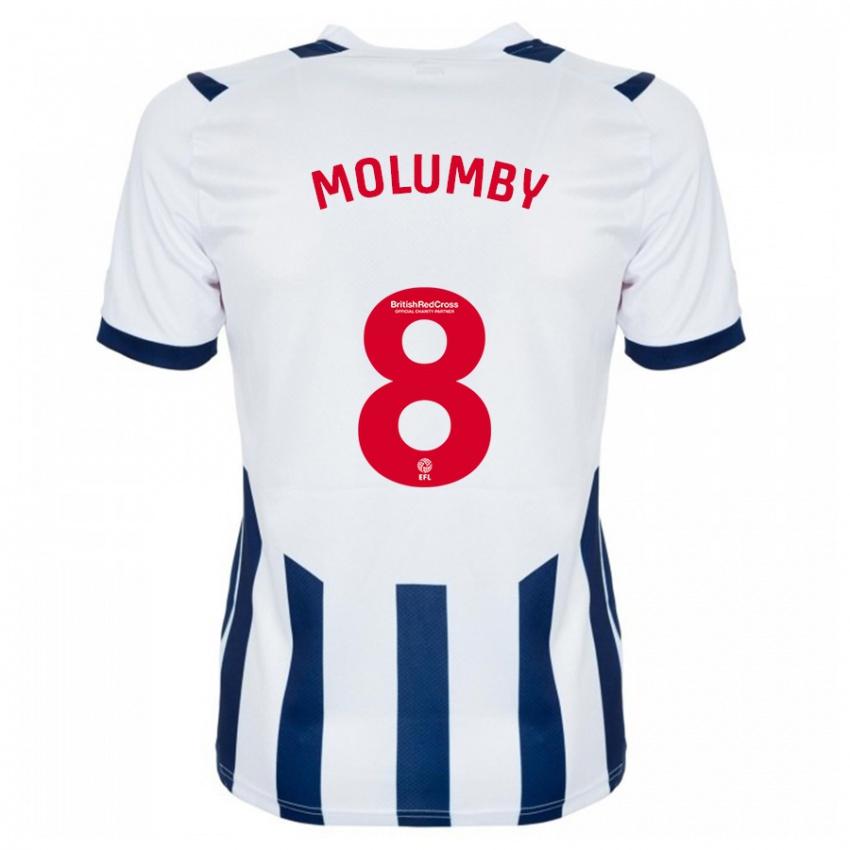 Gyermek Jayson Molumby #8 Fehér Hazai Jersey 2023/24 Mez Póló Ing