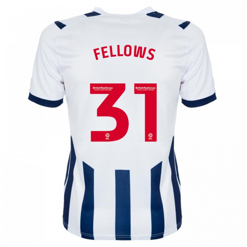 Gyermek Tom Fellows #31 Fehér Hazai Jersey 2023/24 Mez Póló Ing