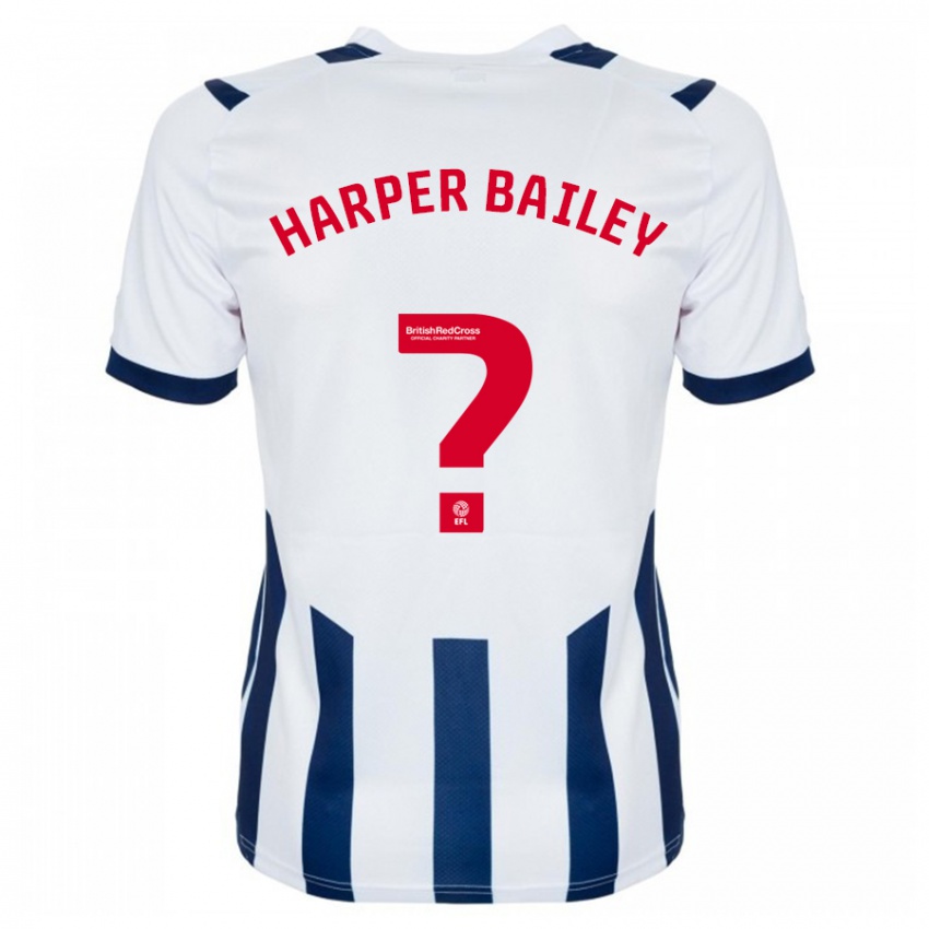 Gyermek Aaron Harper-Bailey #0 Fehér Hazai Jersey 2023/24 Mez Póló Ing