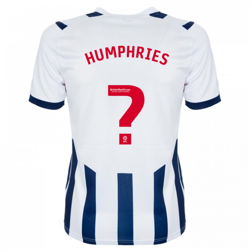 Gyermek Evan Humphries #0 Fehér Hazai Jersey 2023/24 Mez Póló Ing