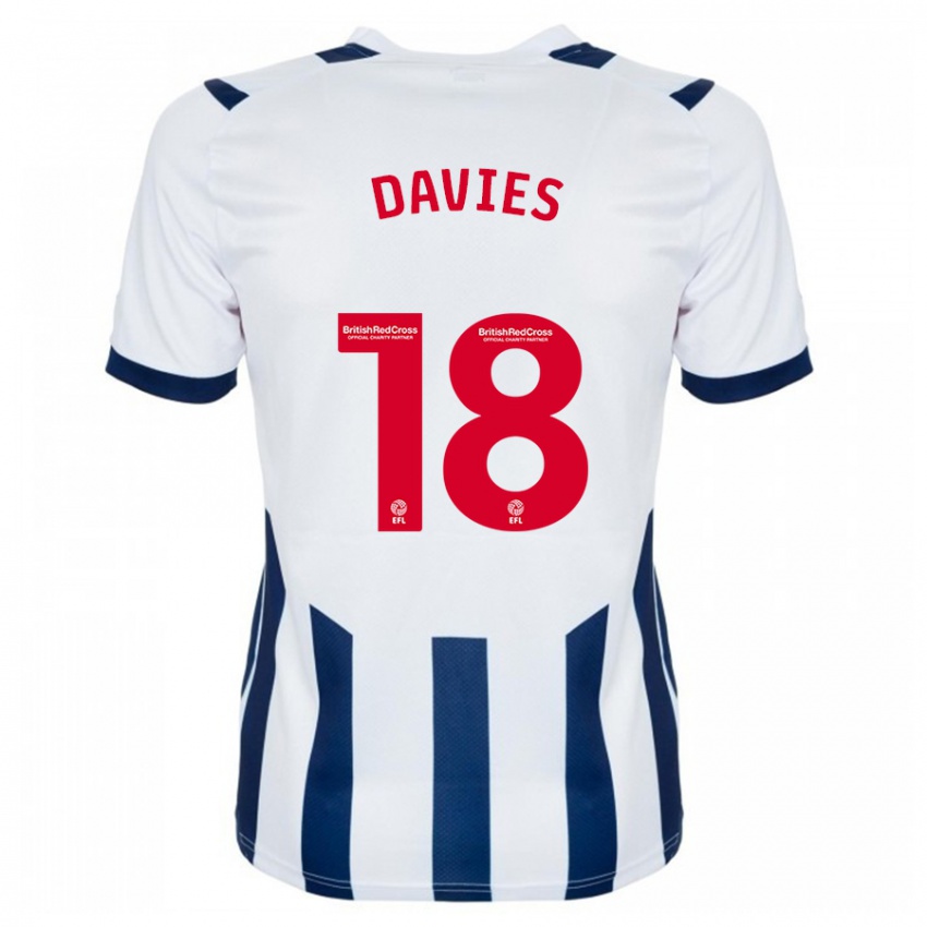 Gyermek Jessica Davies #18 Fehér Hazai Jersey 2023/24 Mez Póló Ing