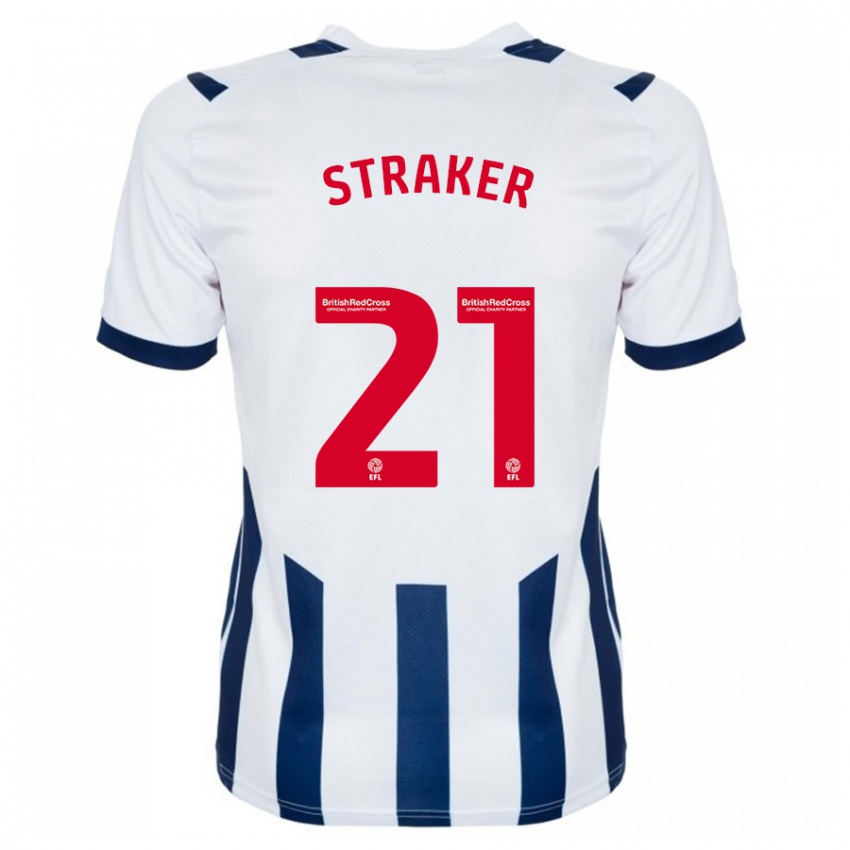 Gyermek Jannelle Straker #21 Fehér Hazai Jersey 2023/24 Mez Póló Ing