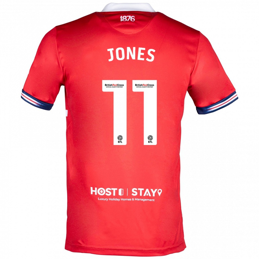 Gyermek Isaiah Jones #11 Piros Hazai Jersey 2023/24 Mez Póló Ing