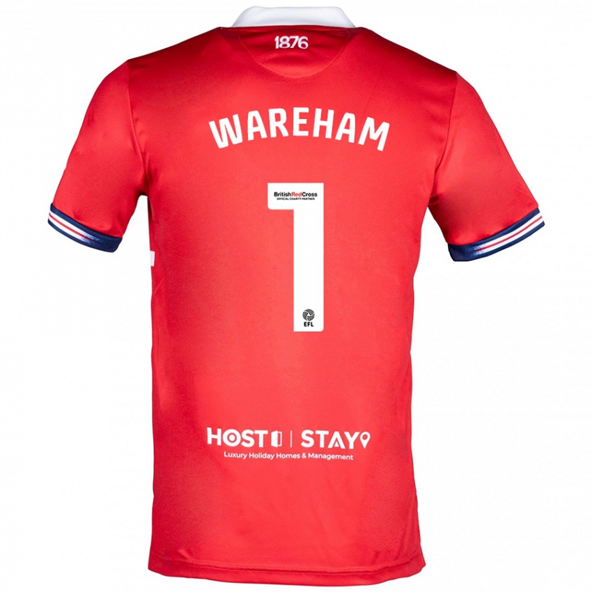 Gyermek Laura Wareham #1 Piros Hazai Jersey 2023/24 Mez Póló Ing