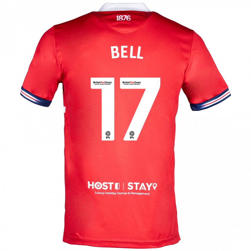 Gyermek Millie Bell #17 Piros Hazai Jersey 2023/24 Mez Póló Ing