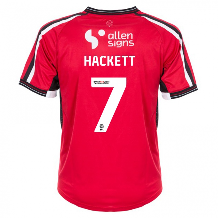 Gyermek Reeco Hackett #7 Piros Hazai Jersey 2023/24 Mez Póló Ing