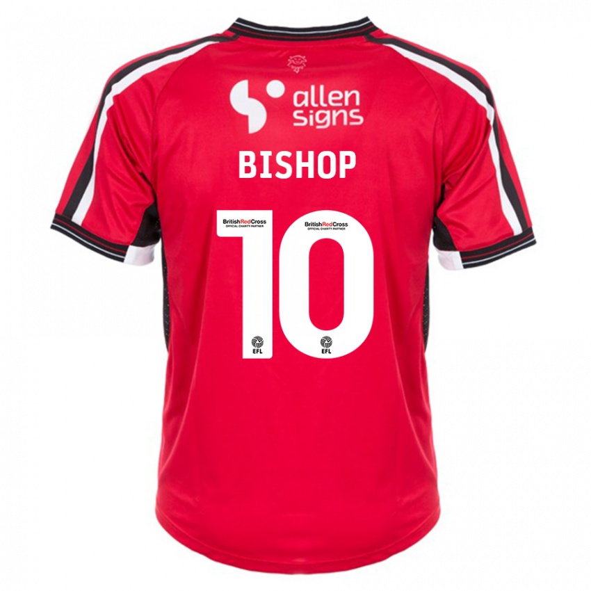 Gyermek Teddy Bishop #10 Piros Hazai Jersey 2023/24 Mez Póló Ing