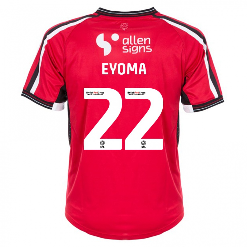 Gyermek Timothy Eyoma #22 Piros Hazai Jersey 2023/24 Mez Póló Ing