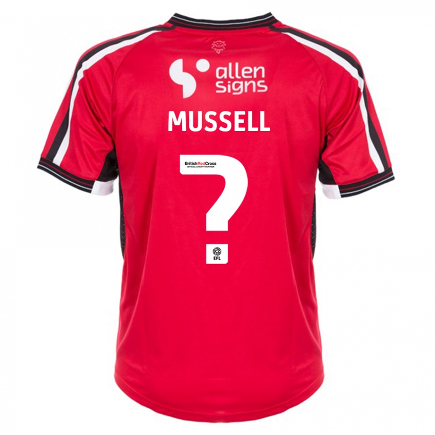 Gyermek Theo Mussell #0 Piros Hazai Jersey 2023/24 Mez Póló Ing