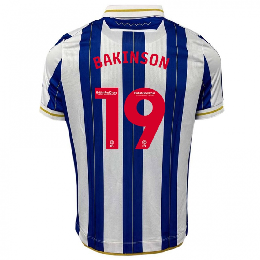 Gyermek Tyreeq Bakinson #19 Kék Fehér Hazai Jersey 2023/24 Mez Póló Ing