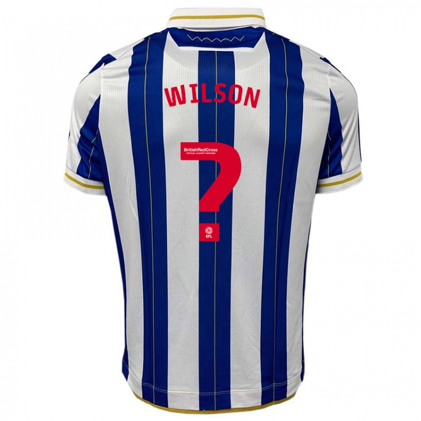 Gyermek Ryan Wilson #0 Kék Fehér Hazai Jersey 2023/24 Mez Póló Ing