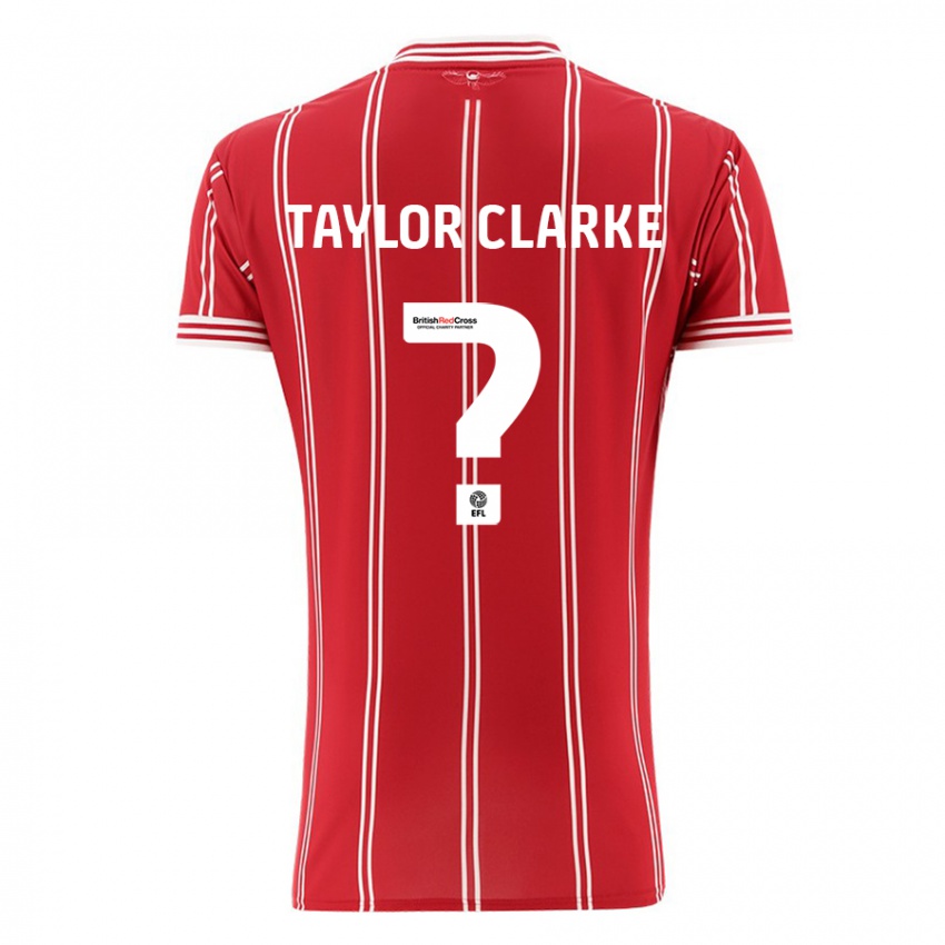 Gyermek Omar Taylor-Clarke #0 Piros Hazai Jersey 2023/24 Mez Póló Ing