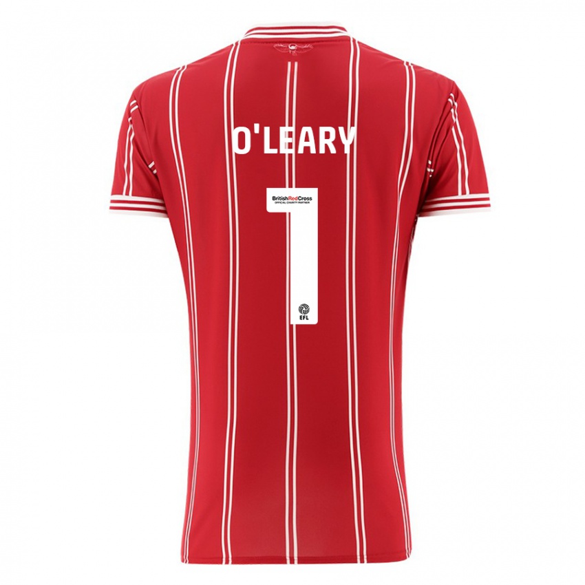 Gyermek Max O'leary #1 Piros Hazai Jersey 2023/24 Mez Póló Ing