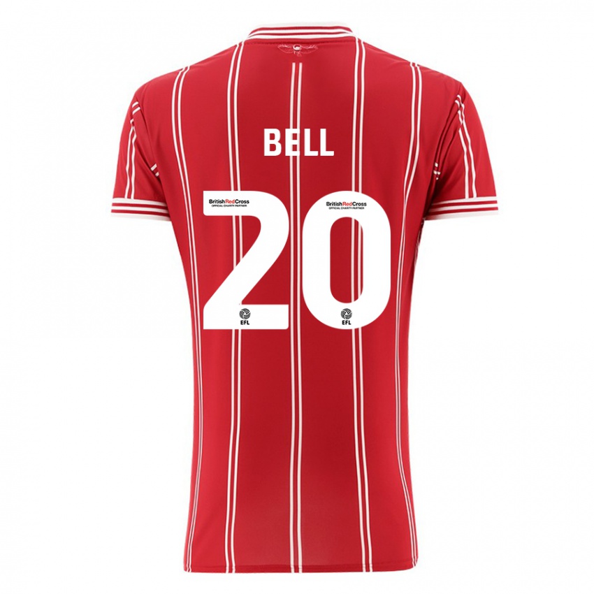 Gyermek Sam Bell #20 Piros Hazai Jersey 2023/24 Mez Póló Ing