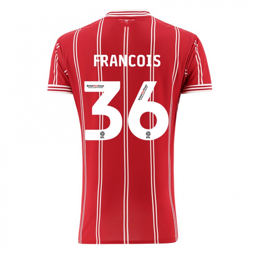 Gyermek Marlee Francois #36 Piros Hazai Jersey 2023/24 Mez Póló Ing