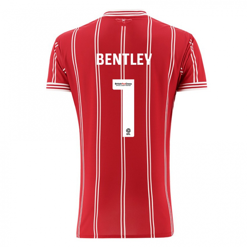 Gyermek Fran Bentley #1 Piros Hazai Jersey 2023/24 Mez Póló Ing