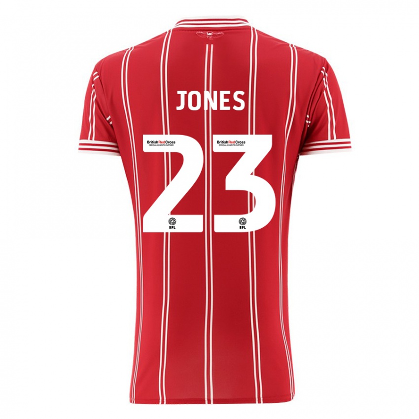 Gyermek Carrie Jones #23 Piros Hazai Jersey 2023/24 Mez Póló Ing