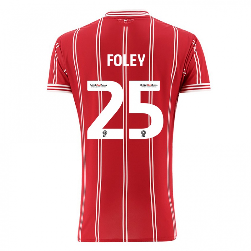 Gyermek Erin Foley #25 Piros Hazai Jersey 2023/24 Mez Póló Ing