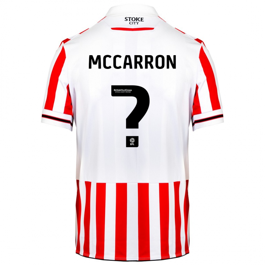 Gyermek Liam Mccarron #0 Piros Fehér Hazai Jersey 2023/24 Mez Póló Ing