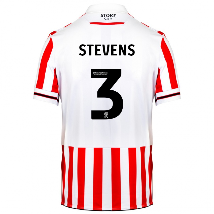 Gyermek Enda Stevens #3 Piros Fehér Hazai Jersey 2023/24 Mez Póló Ing