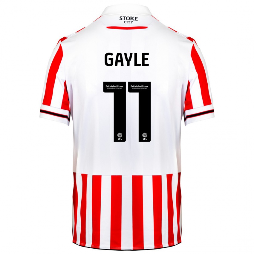 Gyermek Dwight Gayle #11 Piros Fehér Hazai Jersey 2023/24 Mez Póló Ing