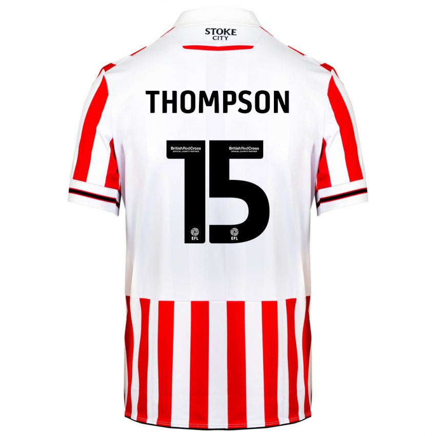 Gyermek Jordan Thompson #15 Piros Fehér Hazai Jersey 2023/24 Mez Póló Ing