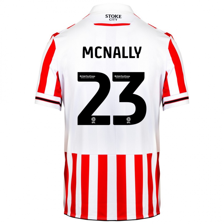 Gyermek Luke Mcnally #23 Piros Fehér Hazai Jersey 2023/24 Mez Póló Ing