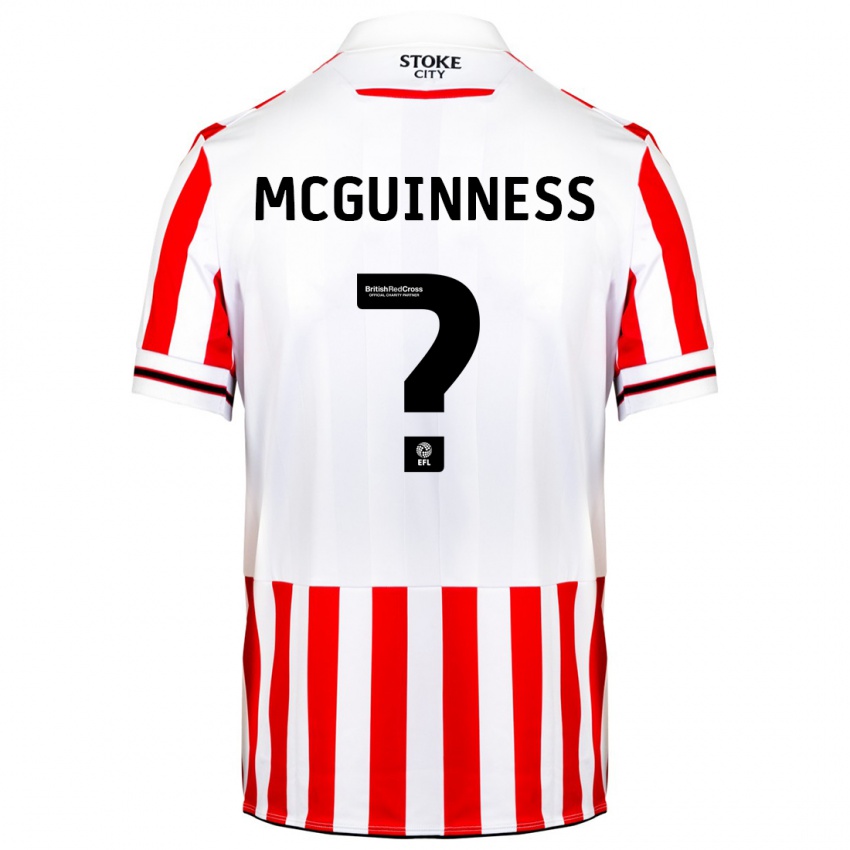 Gyermek Dara Mcguinness #0 Piros Fehér Hazai Jersey 2023/24 Mez Póló Ing