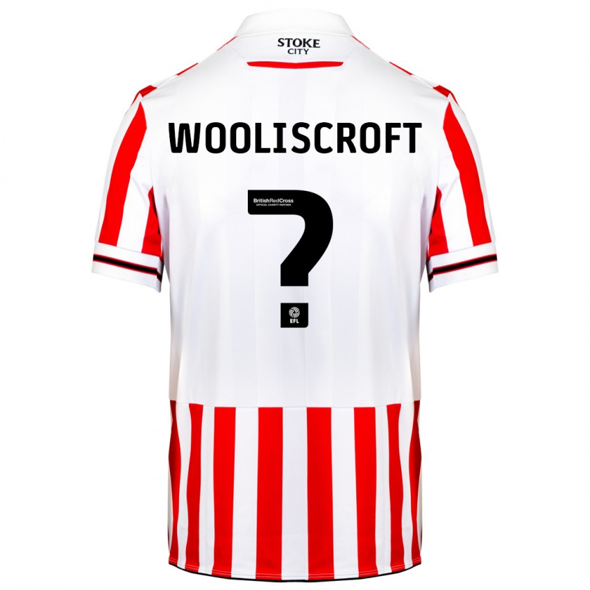 Gyermek Morgan Wooliscroft #0 Piros Fehér Hazai Jersey 2023/24 Mez Póló Ing