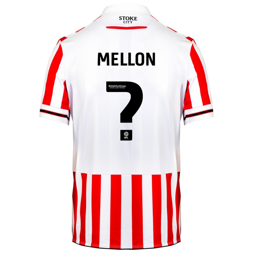 Gyermek Luke Mellon #0 Piros Fehér Hazai Jersey 2023/24 Mez Póló Ing