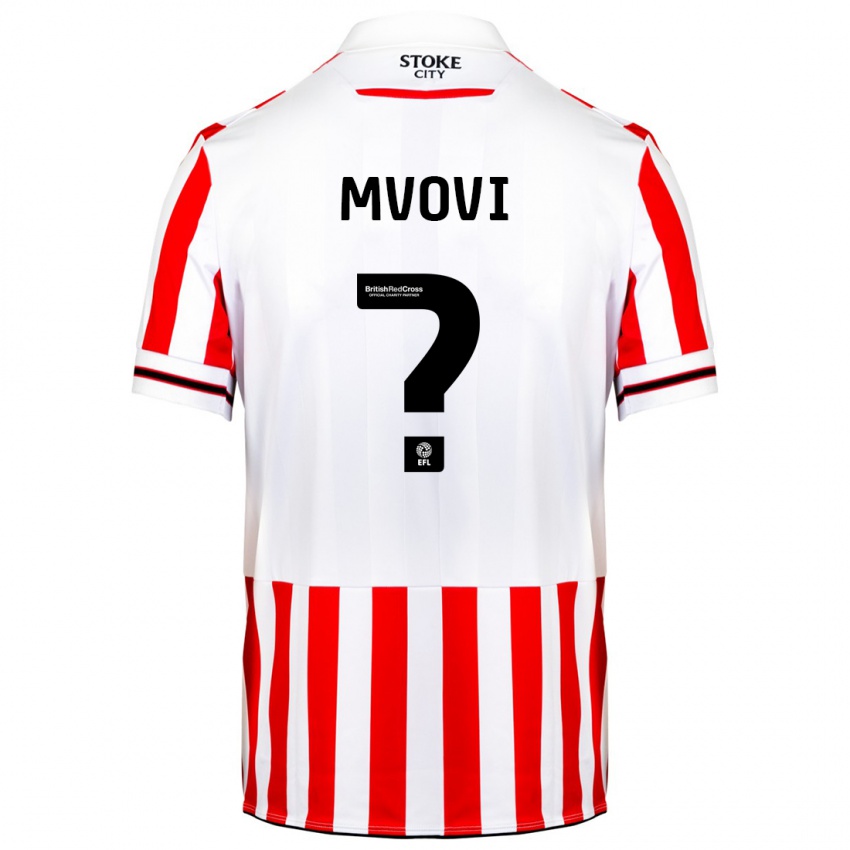 Gyermek Joel Mvovi #0 Piros Fehér Hazai Jersey 2023/24 Mez Póló Ing