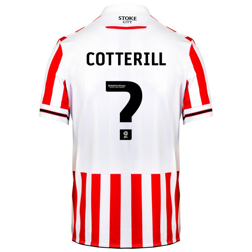 Gyermek Alex Cotterill #0 Piros Fehér Hazai Jersey 2023/24 Mez Póló Ing