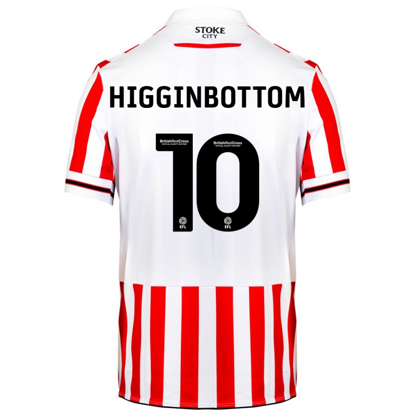 Gyermek Alice Higginbottom #10 Piros Fehér Hazai Jersey 2023/24 Mez Póló Ing