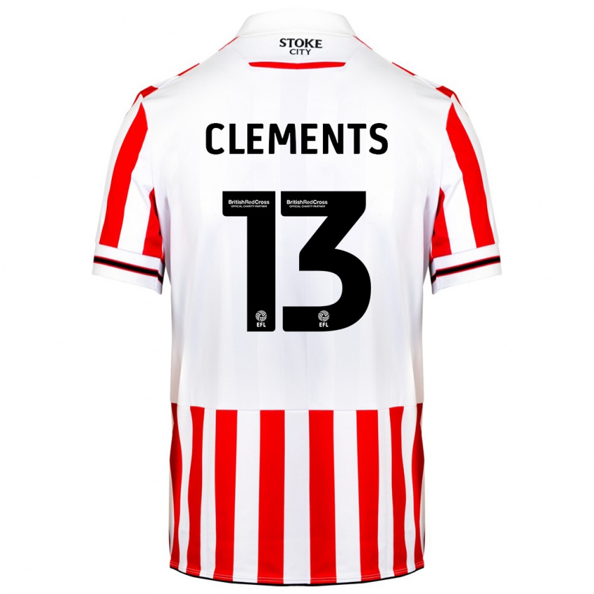 Gyermek Daisy Clements #13 Piros Fehér Hazai Jersey 2023/24 Mez Póló Ing