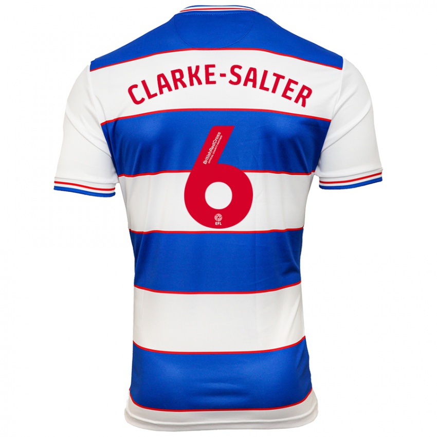 Gyermek Jake Clarke-Salter #6 Fehér Kék Hazai Jersey 2023/24 Mez Póló Ing