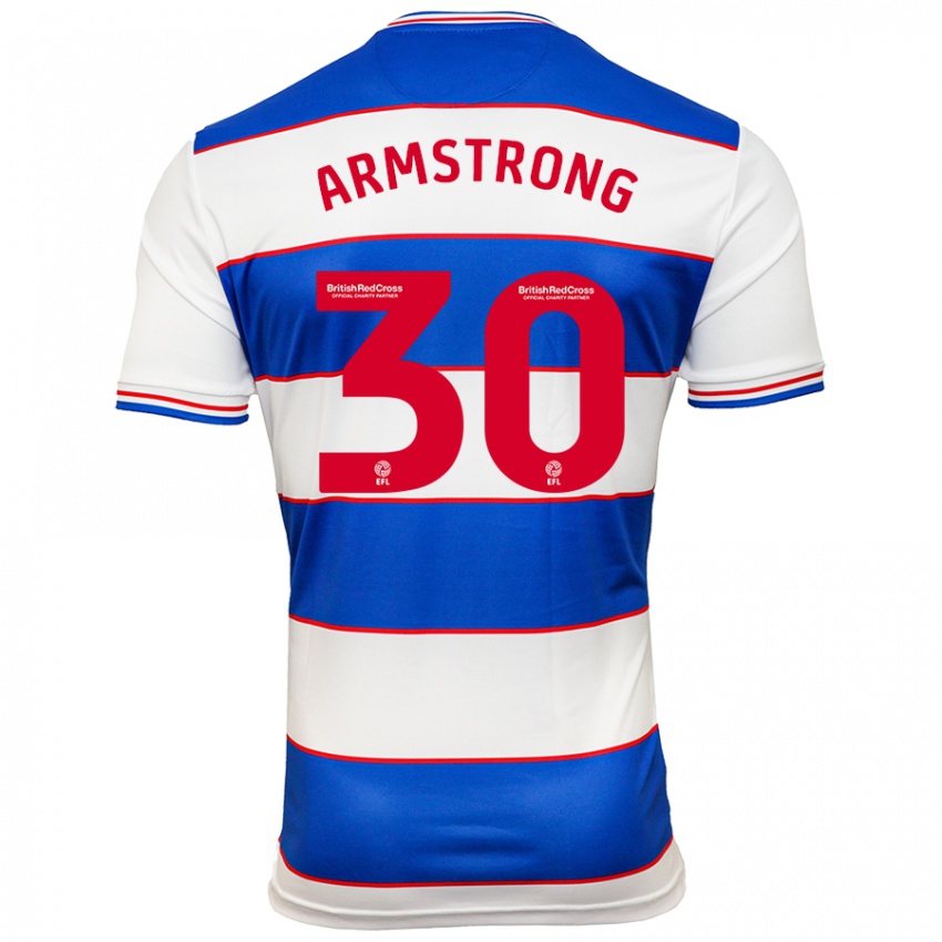 Gyermek Sinclair Armstrong #30 Fehér Kék Hazai Jersey 2023/24 Mez Póló Ing