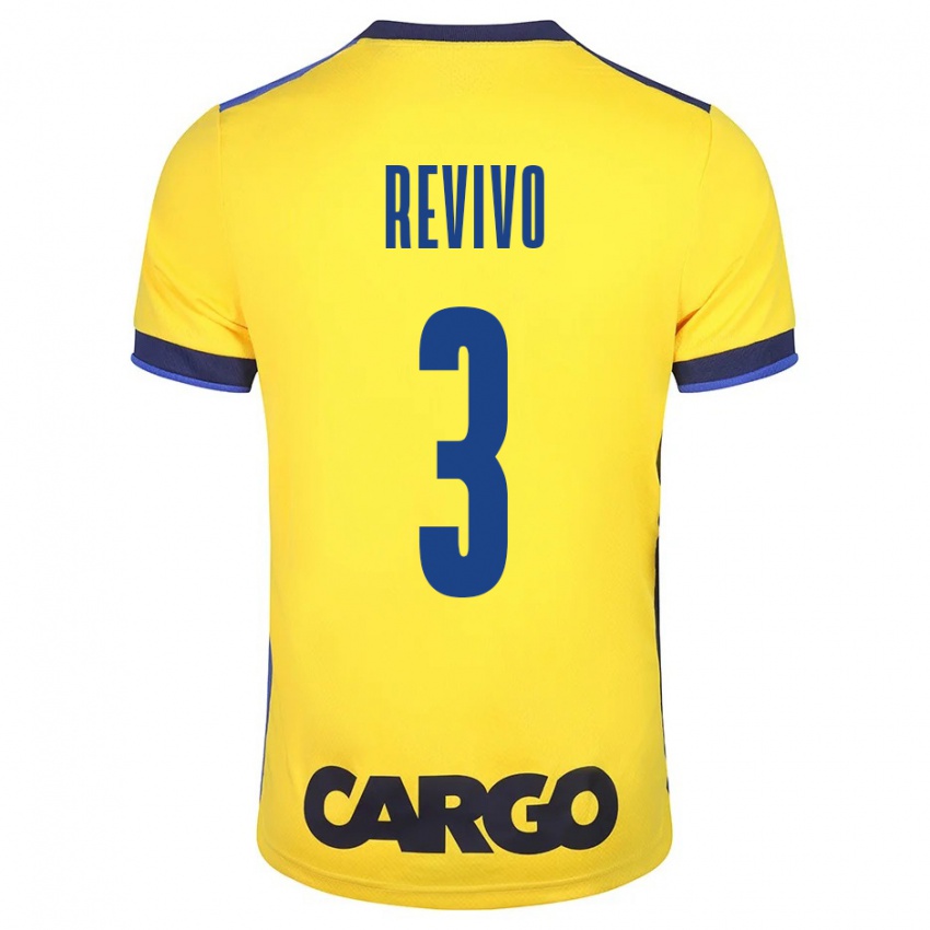 Gyermek Roy Revivo #3 Sárga Hazai Jersey 2023/24 Mez Póló Ing