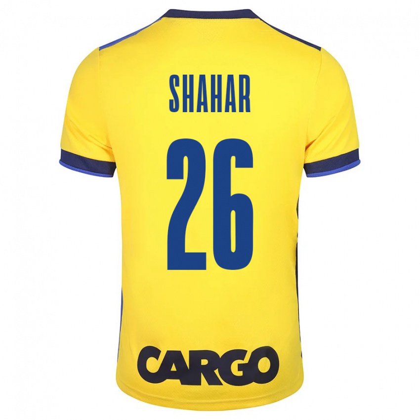 Gyermek Ido Shahar #26 Sárga Hazai Jersey 2023/24 Mez Póló Ing