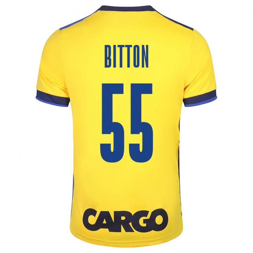 Gyermek Nir Bitton #55 Sárga Hazai Jersey 2023/24 Mez Póló Ing