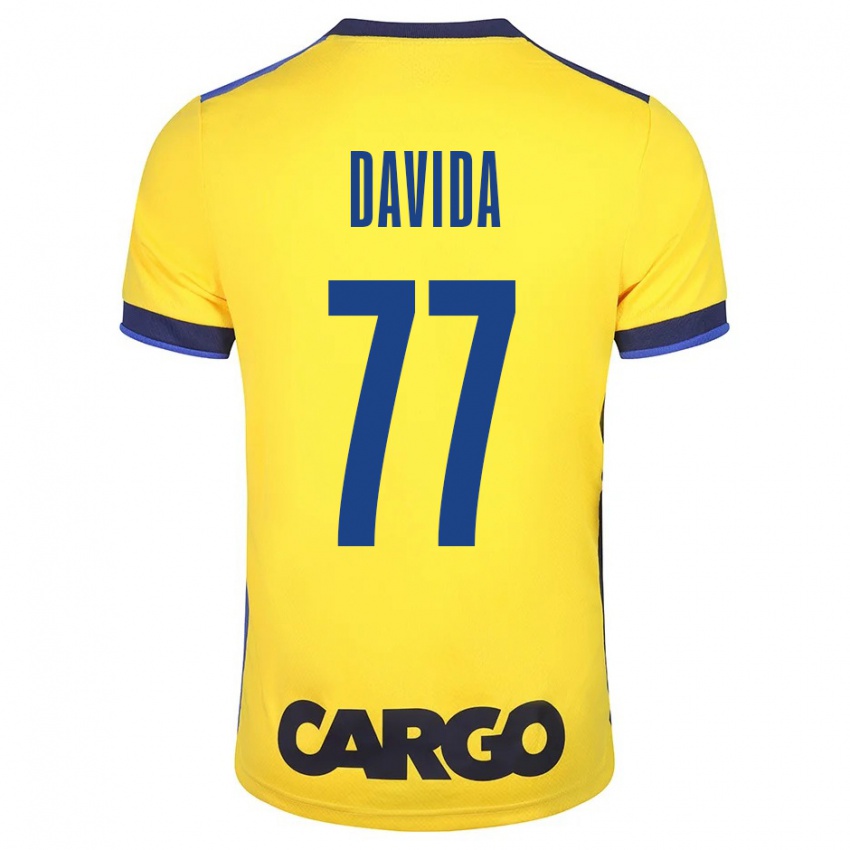 Gyermek Osher Davida #77 Sárga Hazai Jersey 2023/24 Mez Póló Ing