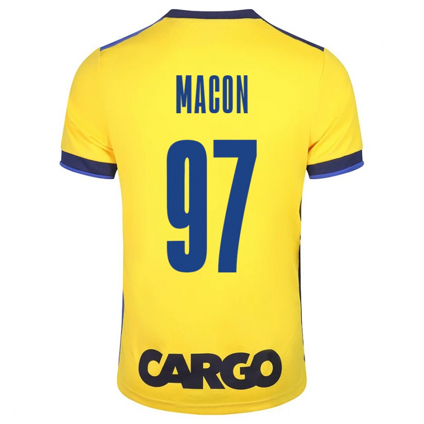 Gyermek Yvann Maçon #97 Sárga Hazai Jersey 2023/24 Mez Póló Ing