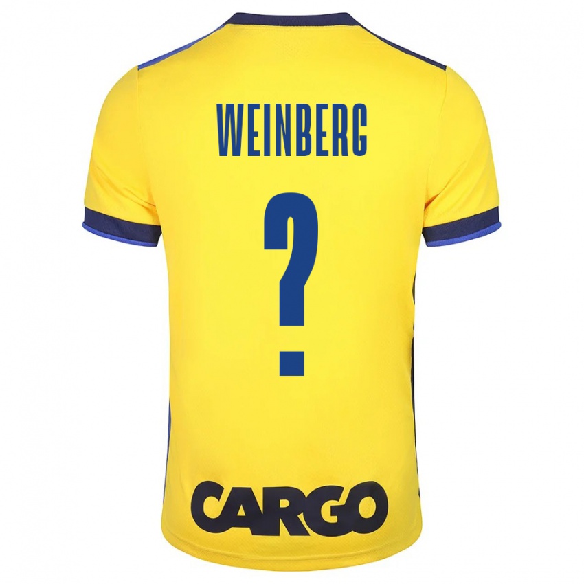 Gyermek Idan Weinberg #0 Sárga Hazai Jersey 2023/24 Mez Póló Ing