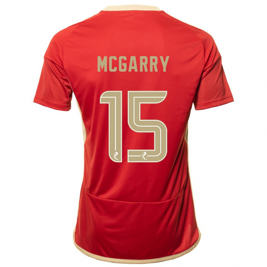 Gyermek James Mcgarry #15 Piros Hazai Jersey 2023/24 Mez Póló Ing