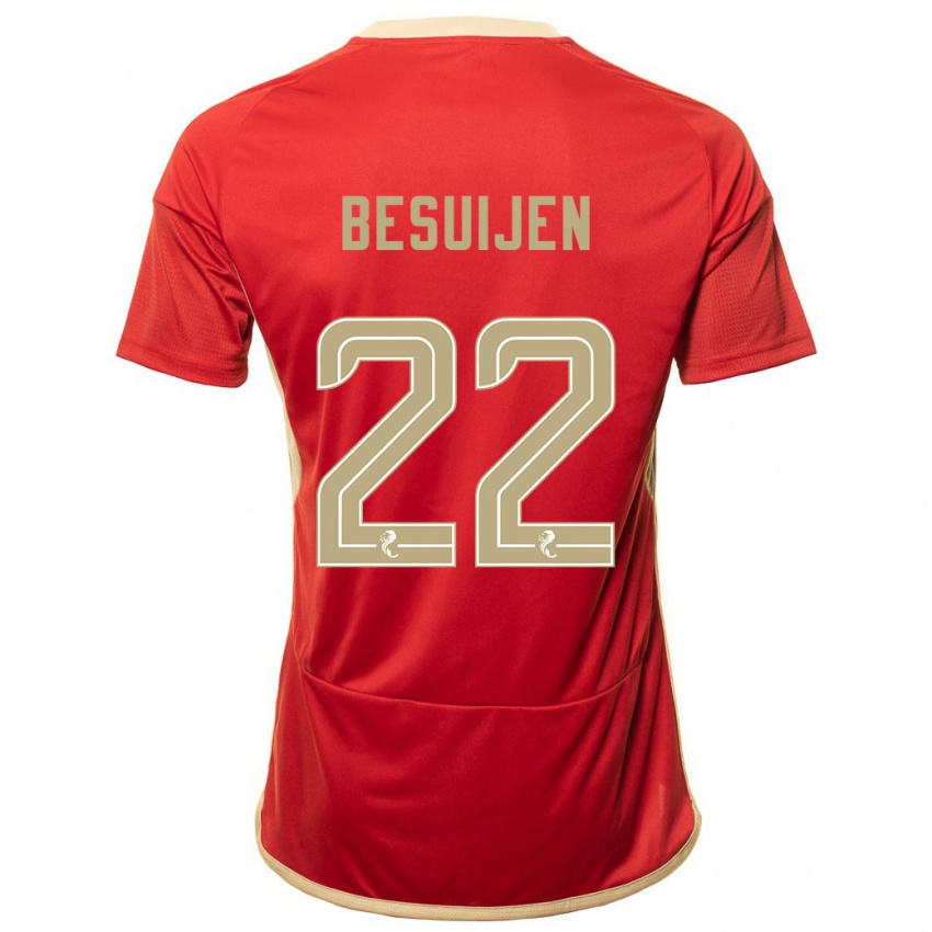 Gyermek Vicente Besuijen #22 Piros Hazai Jersey 2023/24 Mez Póló Ing