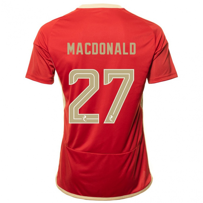 Gyermek Angus Macdonald #27 Piros Hazai Jersey 2023/24 Mez Póló Ing