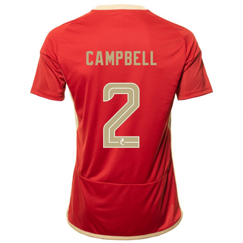 Gyermek Loren Campbell #2 Piros Hazai Jersey 2023/24 Mez Póló Ing