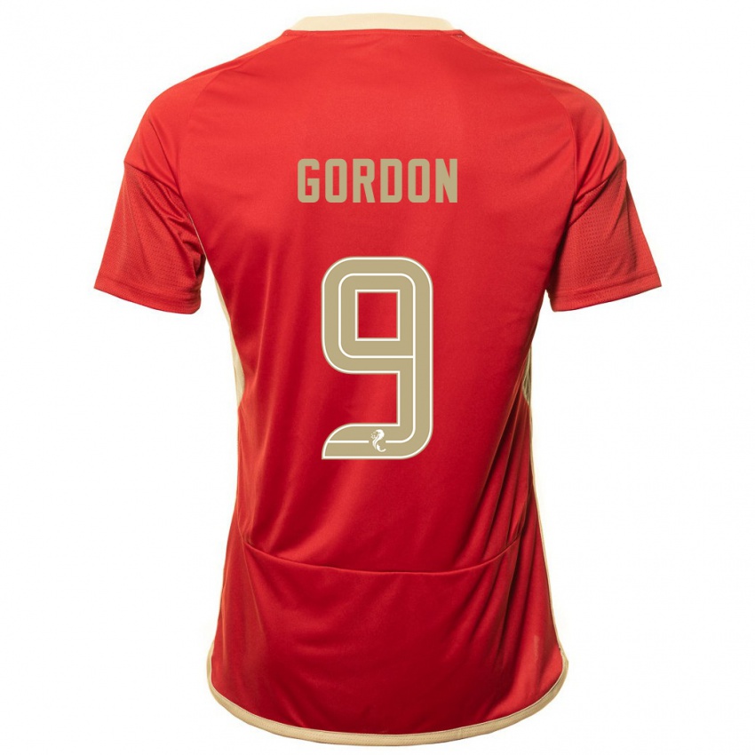 Gyermek Lauren Gordon #9 Piros Hazai Jersey 2023/24 Mez Póló Ing